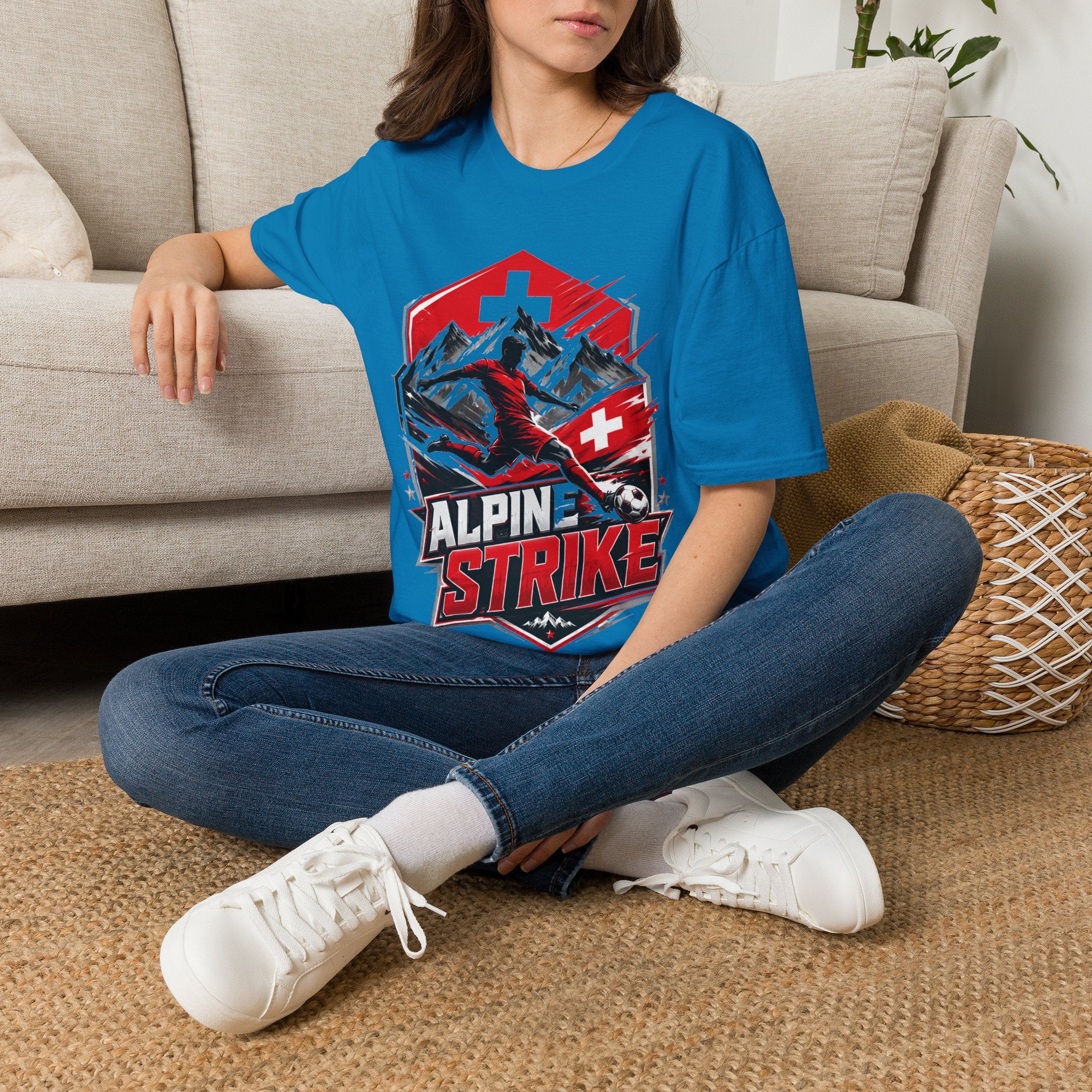 Switzerland Alpine Strike T‑Shirt – Swiss Mountain Ski & Snowboard Graphic