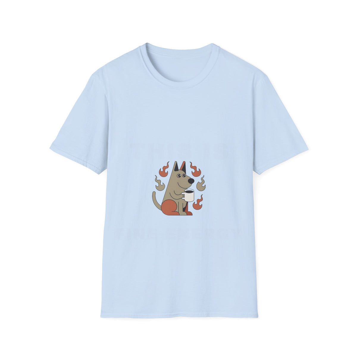 Peeking Dog T-Shirt – Cute Pup Surrounded by Flames Graphic Tee - Trending Now - September 2026