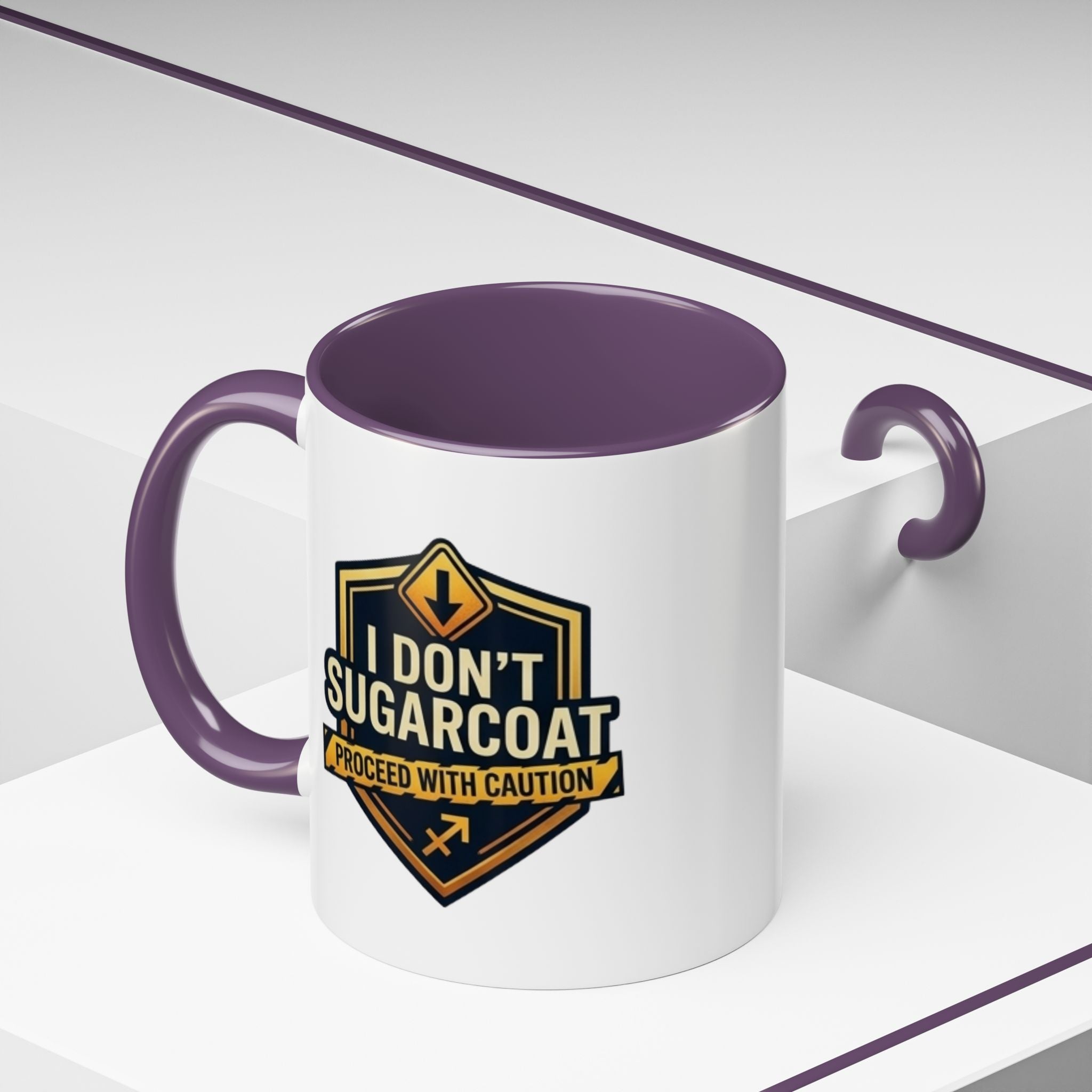 I Don't Sugarcoat Coffee Mug – 'Proceed With Caution' Bold Accent Mug