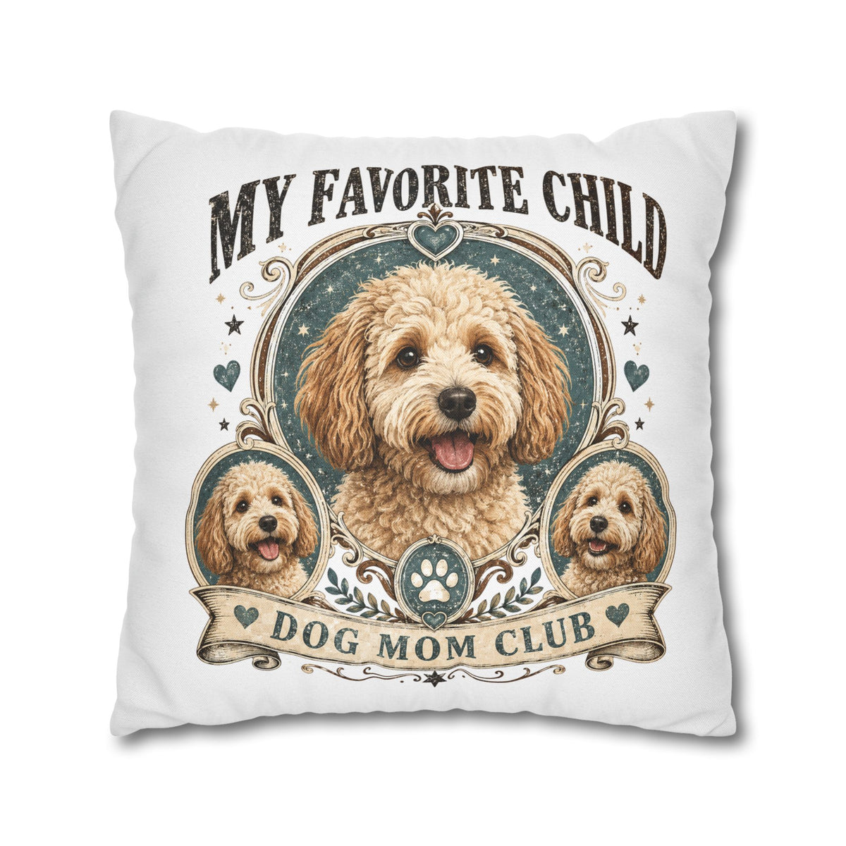 My Favorite Child Dog Mom Club Pillowcase Milo Bailey Dog Dad Mom – Cute Goldendoodle Decorative Pillow Cover