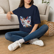 USA Soccer Player Flag T-Shirt — Patriotic Football Fan Tee