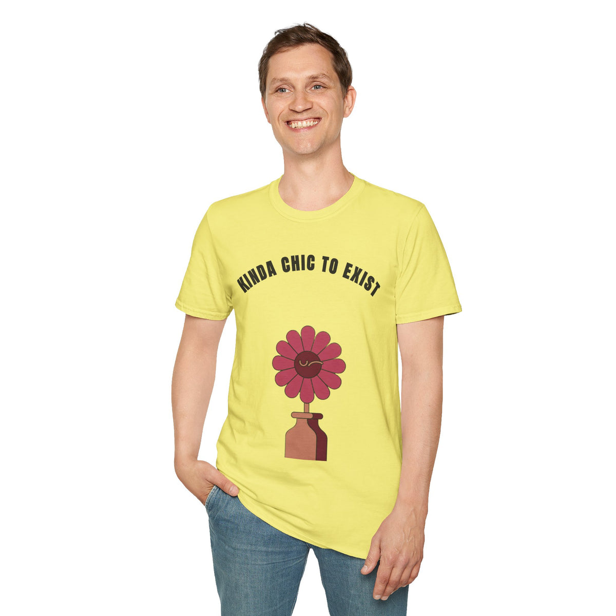 Chic to Exist T-Shirt — Floral Minimalist Graphic Tee for Stylish Everyday Wear - Trending Now - September 2026