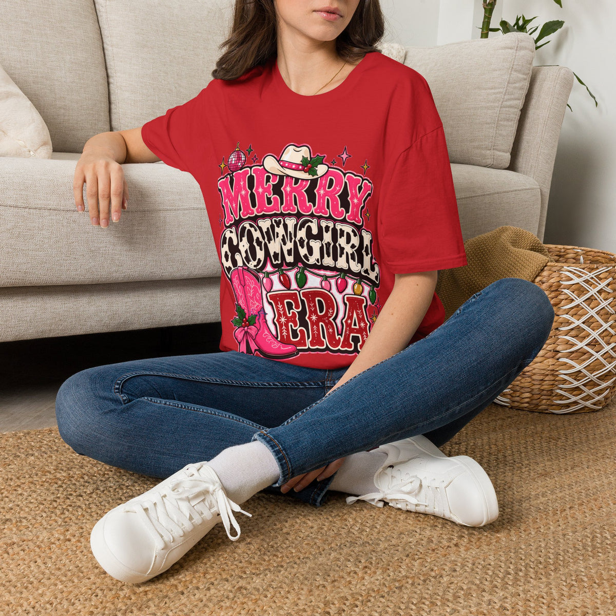 Merry Cowgirl Christmas T-Shirt