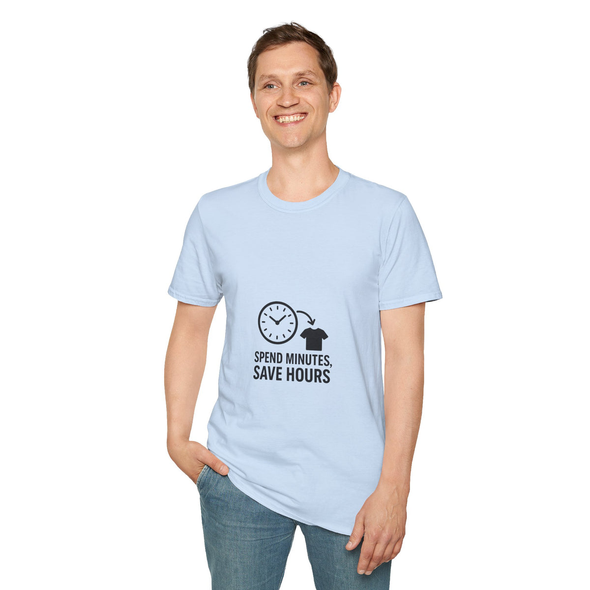 Save Time Minimalist T‑Shirt — “Spend Minutes Save Hours” Graphic Tee - Trending Now - October 2026