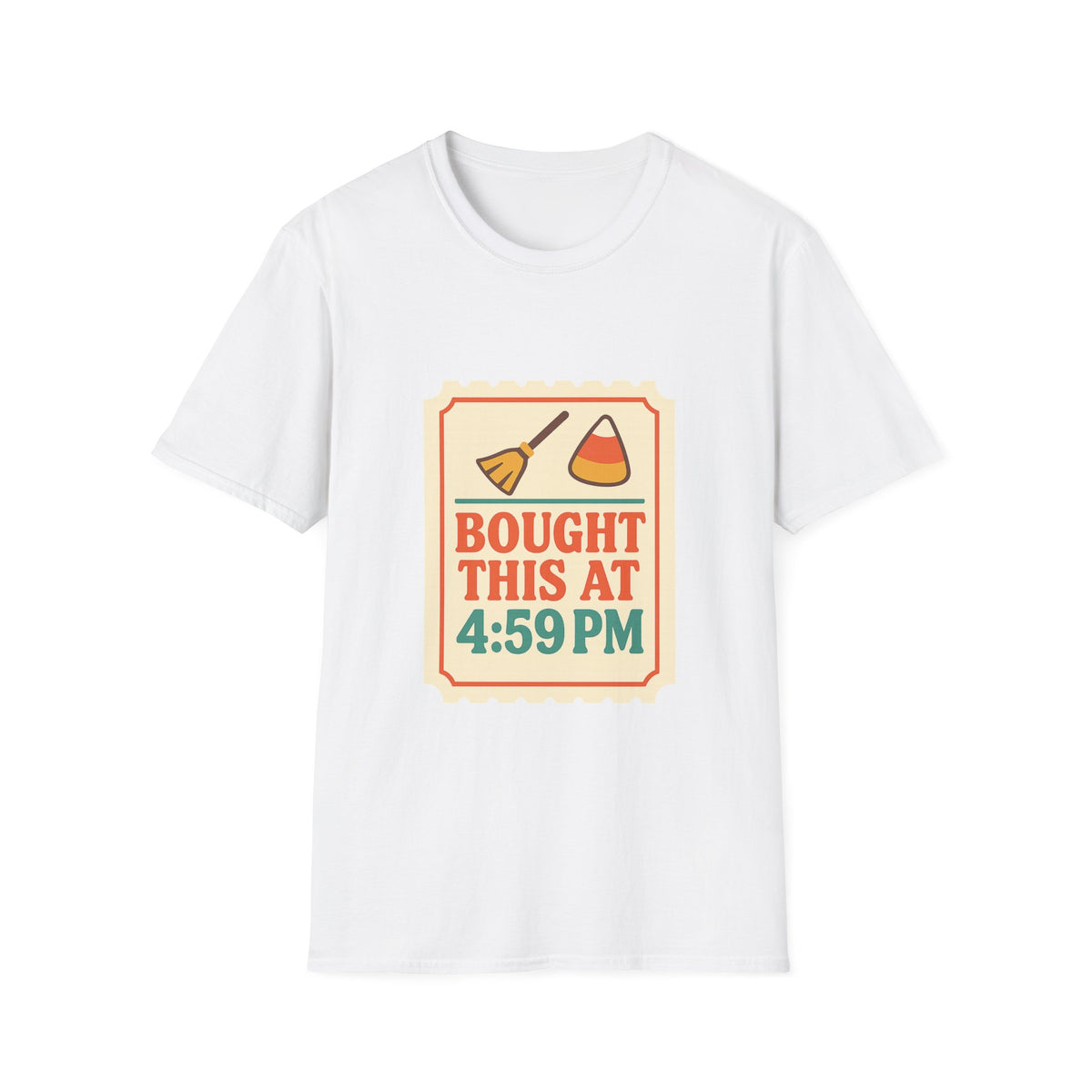 T-Shirt — "Bought This At 4:59 PM" Retro Grocery Sticker Design - Trending Now - October 2026