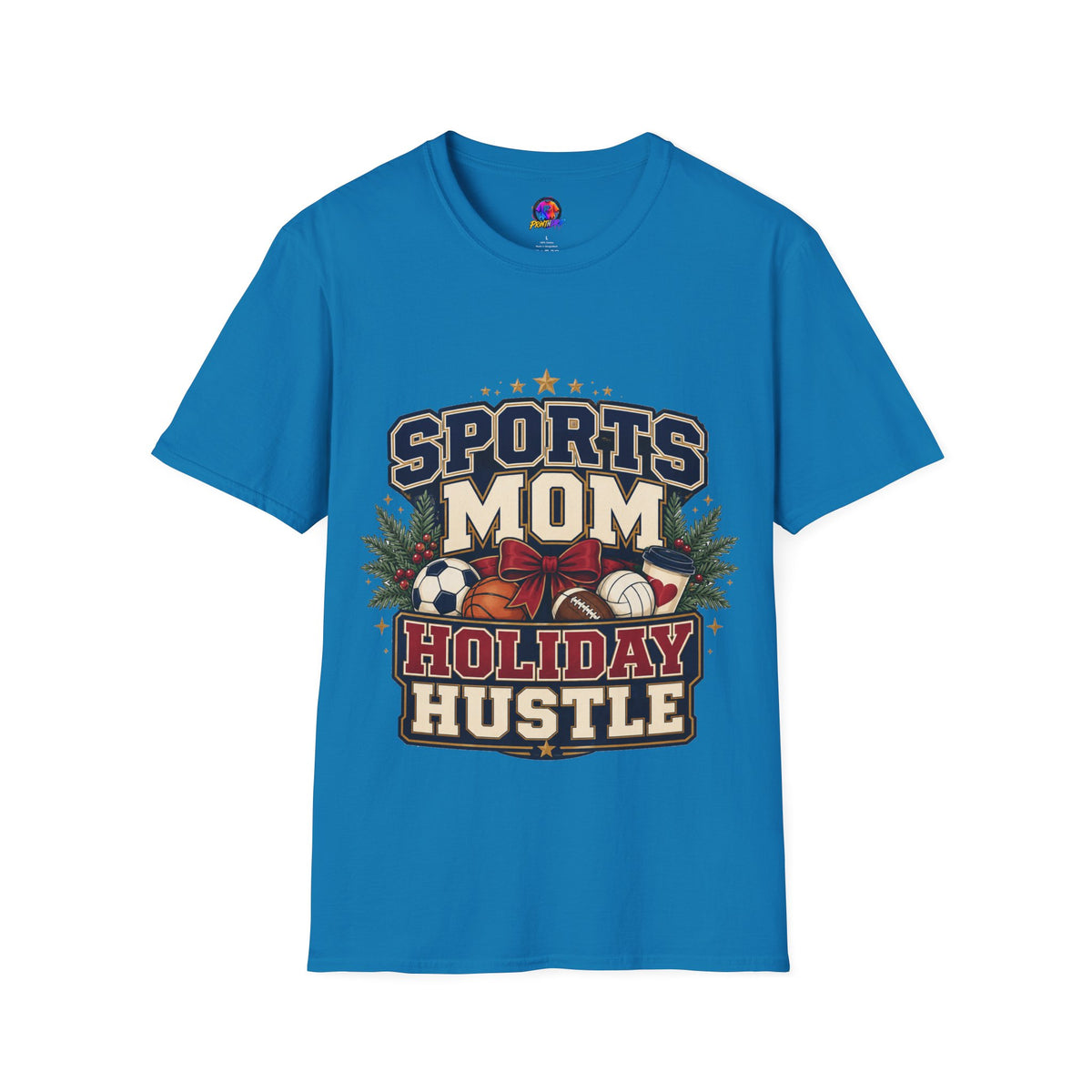 Sports Mom T‑Shirt — "Holiday Hustle" Athletic Mom Tee