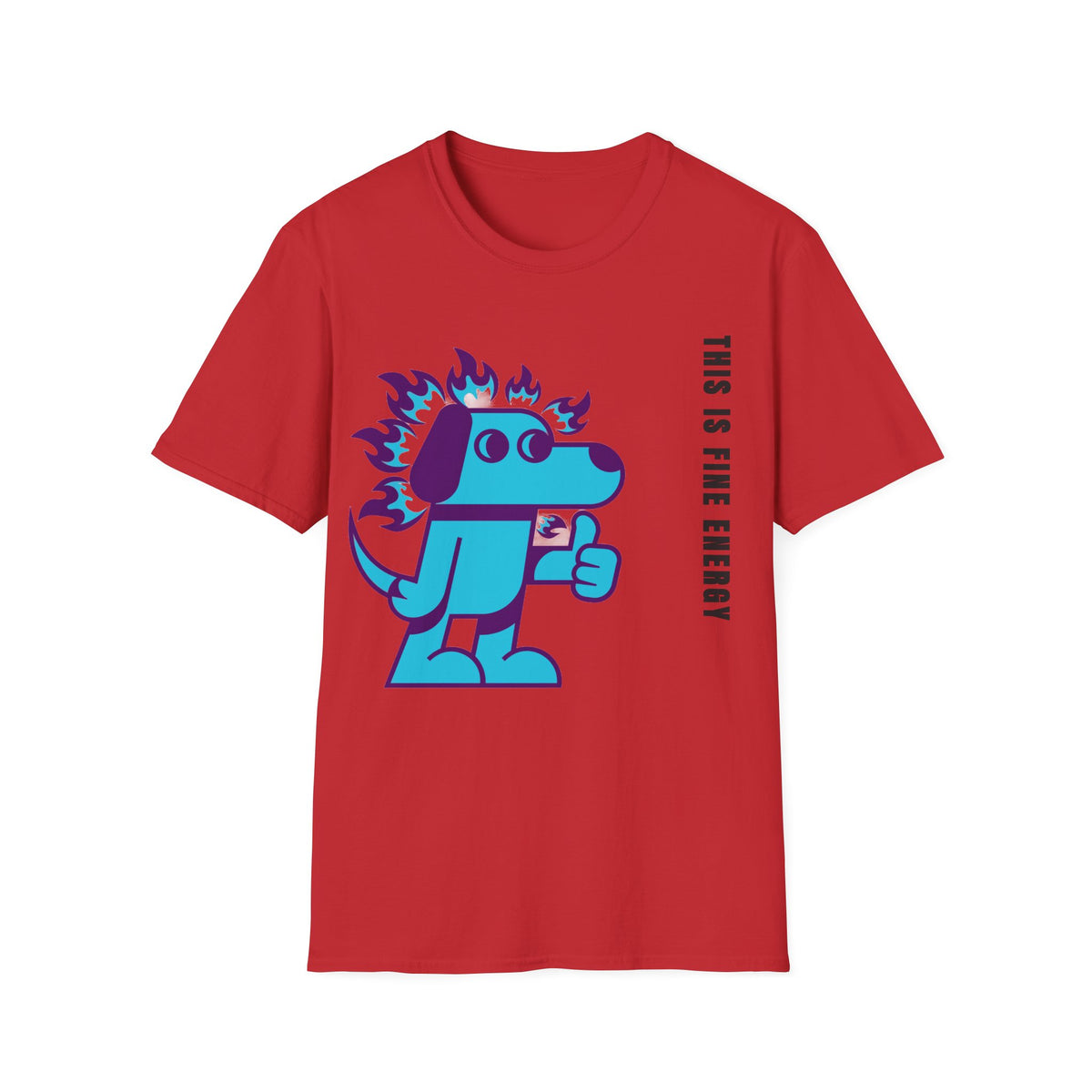 Flaming Blue Dachshund T-Shirt — Cute Cartoon Dog Graphic Tee - Trending Now - September 2026