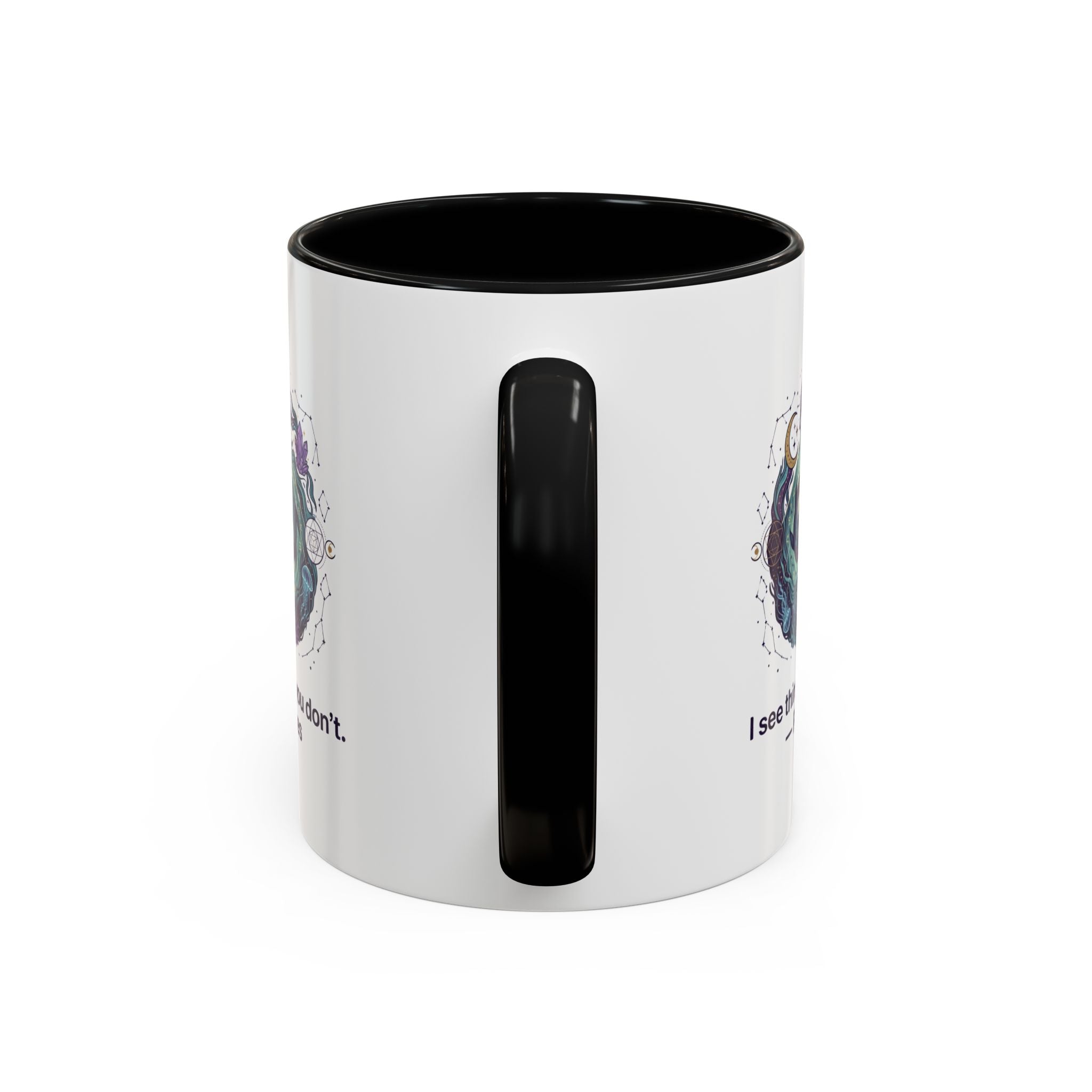 Pisces Zodiac Coffee Mug — "I See Things You Don’t" Accent Mug