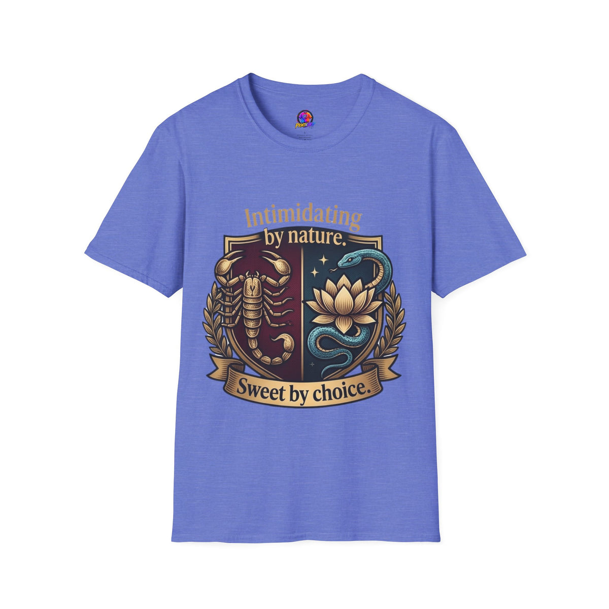 Intimidating by Nature T-Shirt — Scorpion & Snake Badge Design