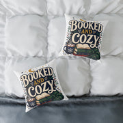 Modern Day Christmas Booked And Cozy Square Pillow