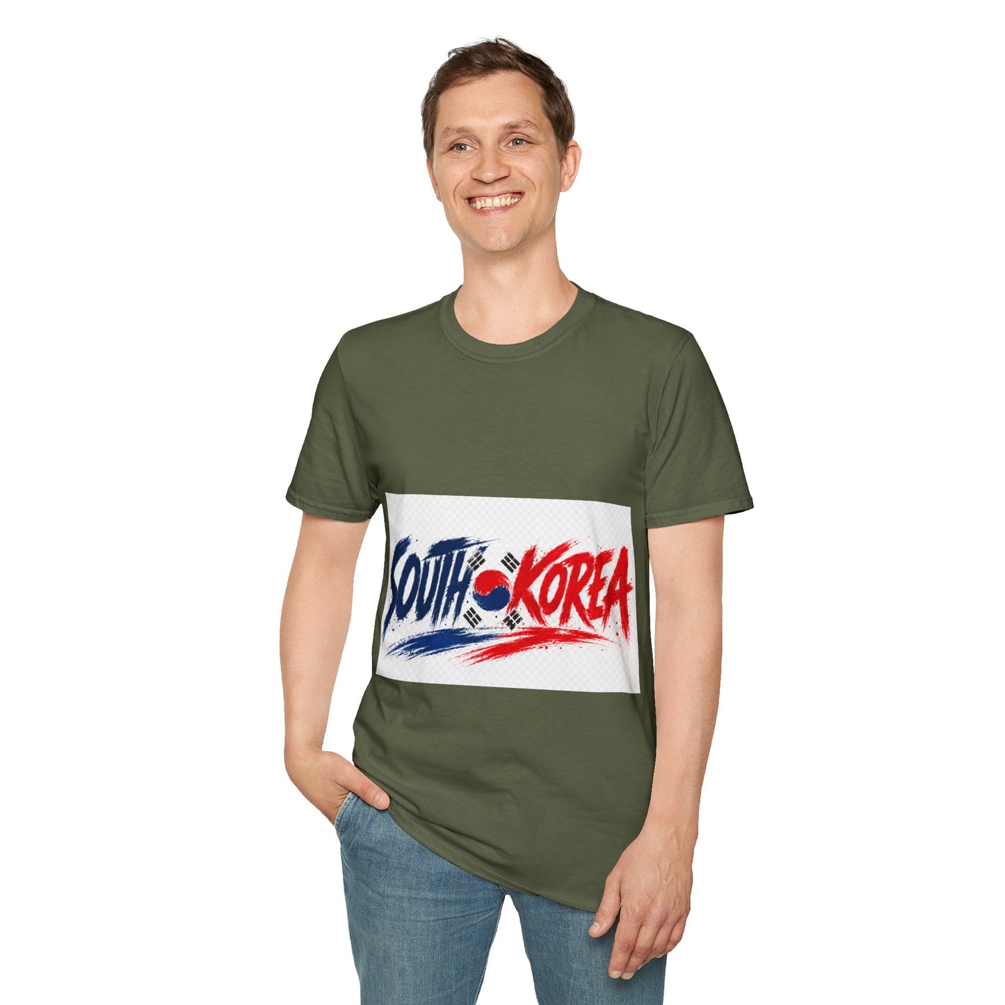 South Korea Flag Brushstroke T-Shirt — Patriotic Korean Travel Tee