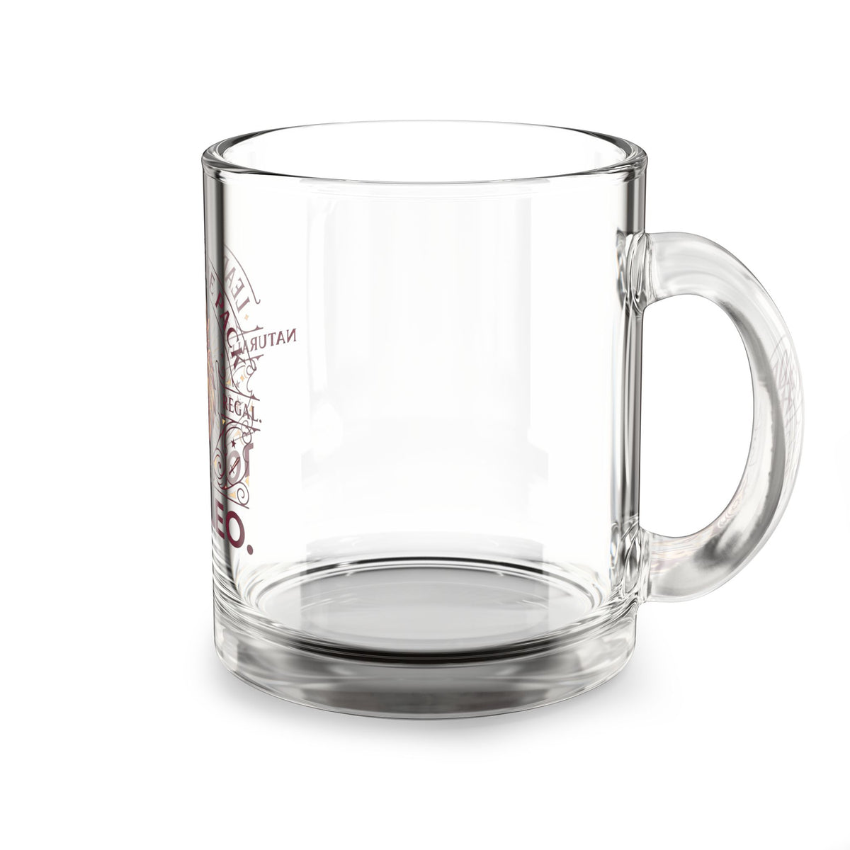 Leo Zodiac Glass Mug — "Leader of the Pack" 100% LEO Coffee Cup