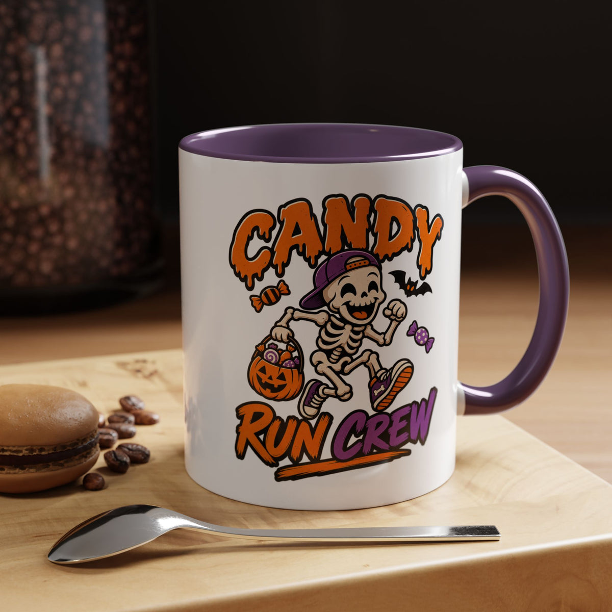 Candy Run Crew Coffee Mug — Halloween Skeleton Trick-or-Treat Accent Mug (11/15oz)