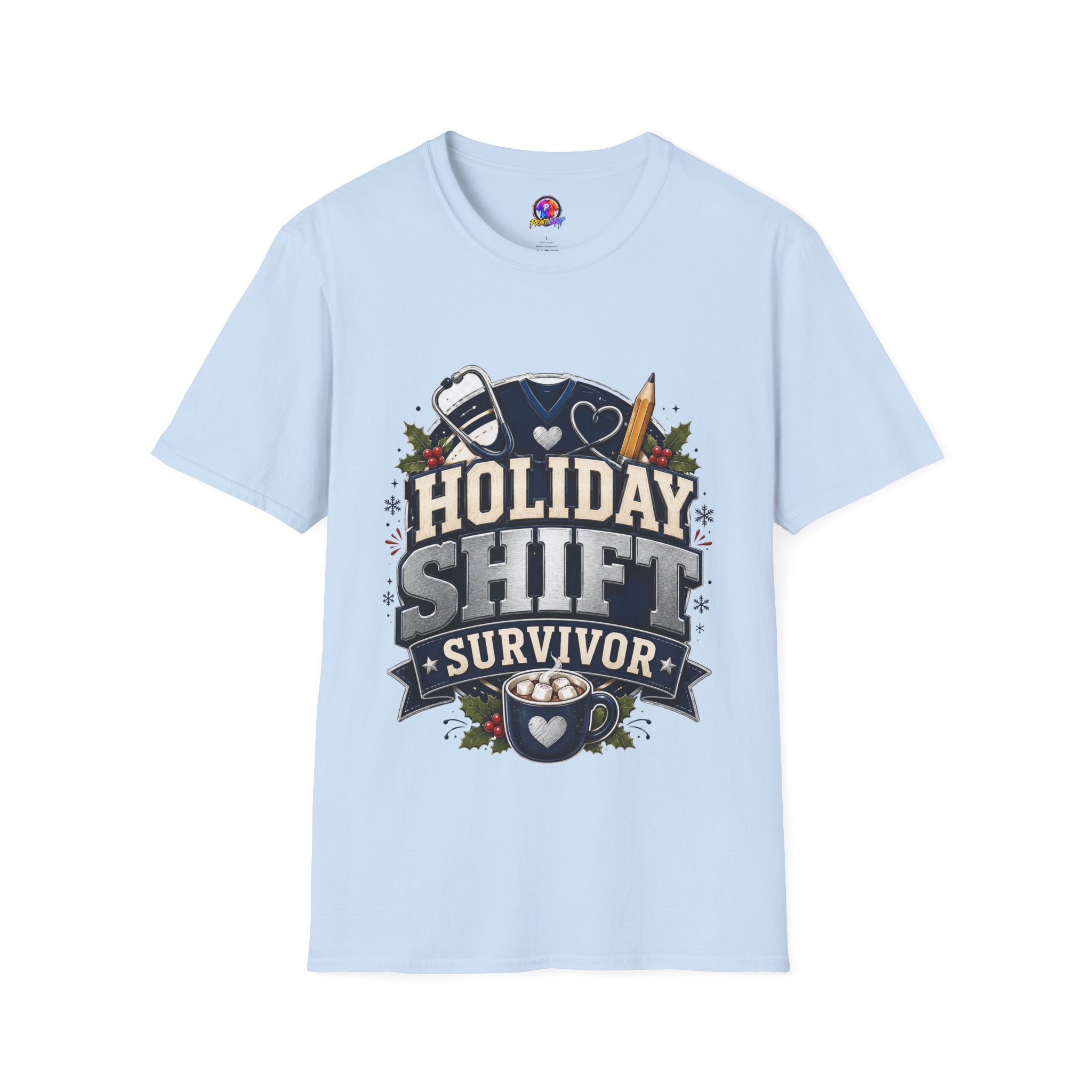Holiday Shift Survivor T-Shirt — Nurse & Healthcare Worker Gift