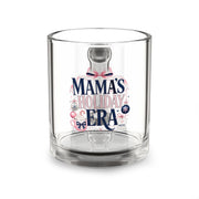 Modern Day Christmas Glass Mug  10oz Glass Mug — "Mama's Holiday Era" Festive 10oz Christmas Coffee Cup