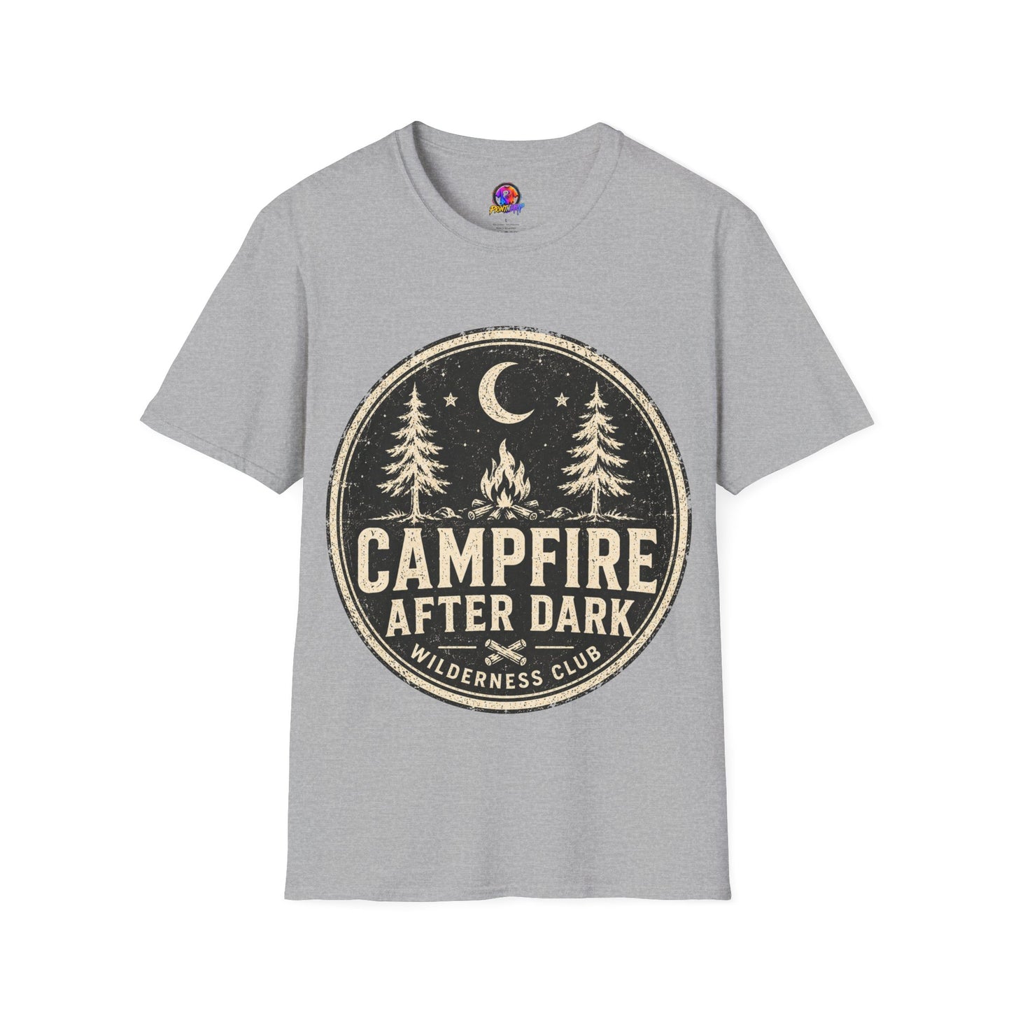 Campfire After Dark Tee — Vintage Wilderness Camping T-Shirt