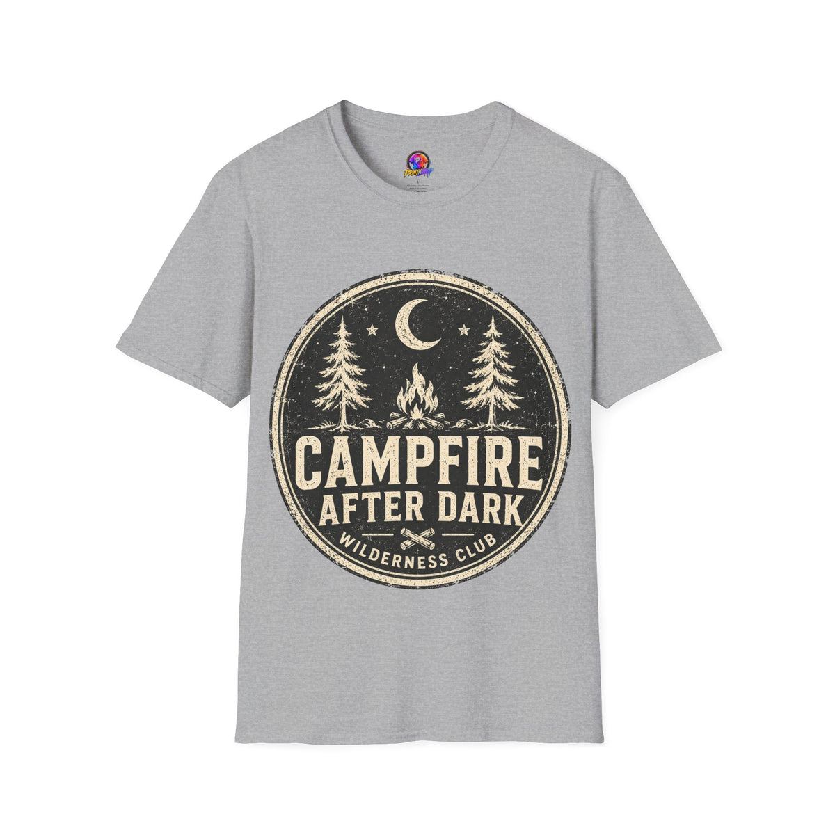 Campfire After Dark Tee — Vintage Wilderness Camping T-Shirt