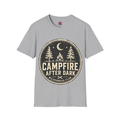 Campfire After Dark Tee — Vintage Wilderness Camping T-Shirt