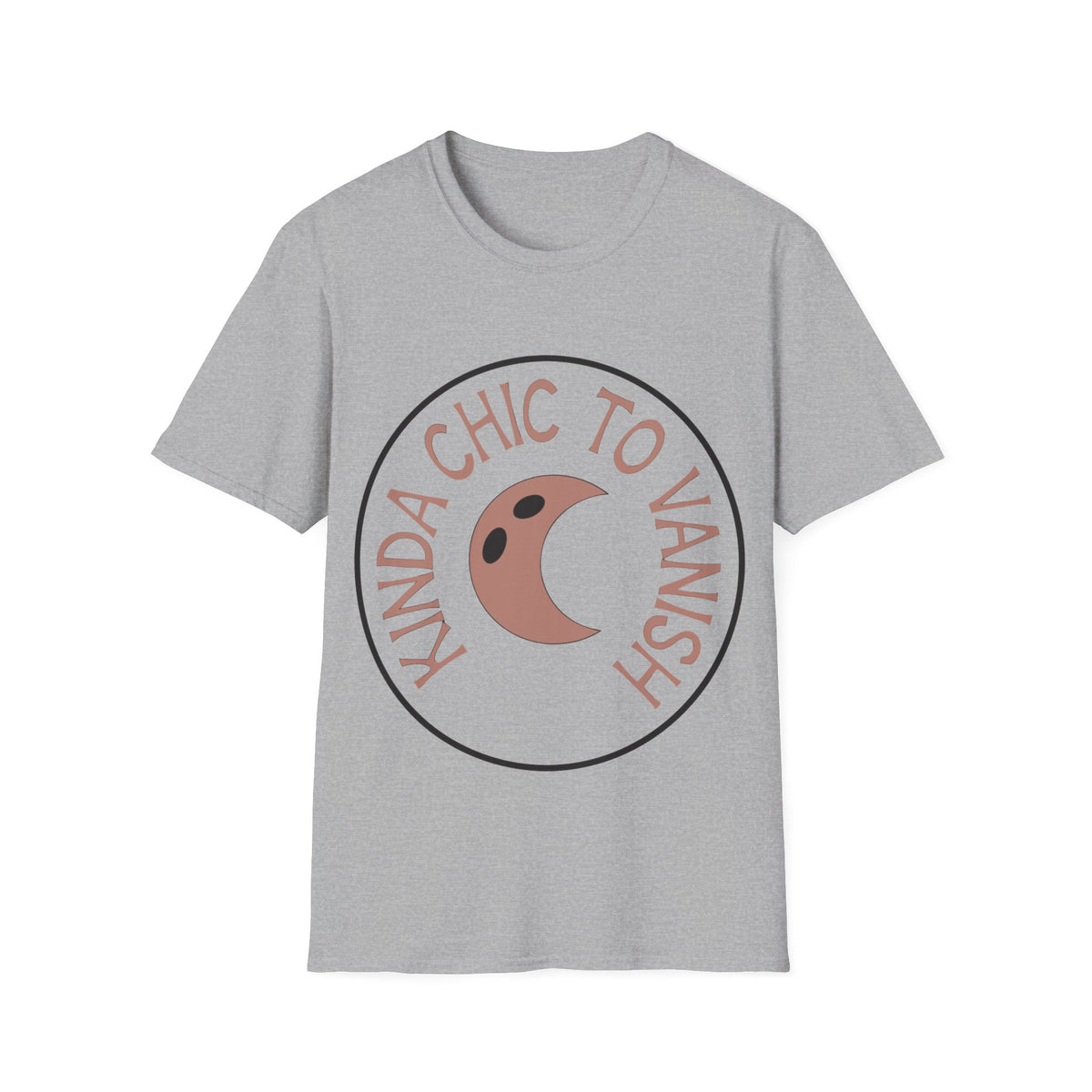 T-Shirt — "Kinda Chic to Vanish" Crescent Moon Graphic Tee - Trending Now - August 2026