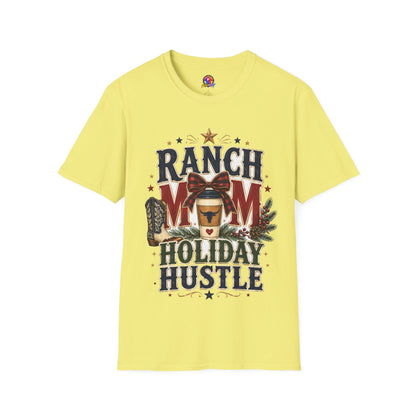 Ranch Mom Holiday Hustle T-Shirt — Festive Western Mom Tee