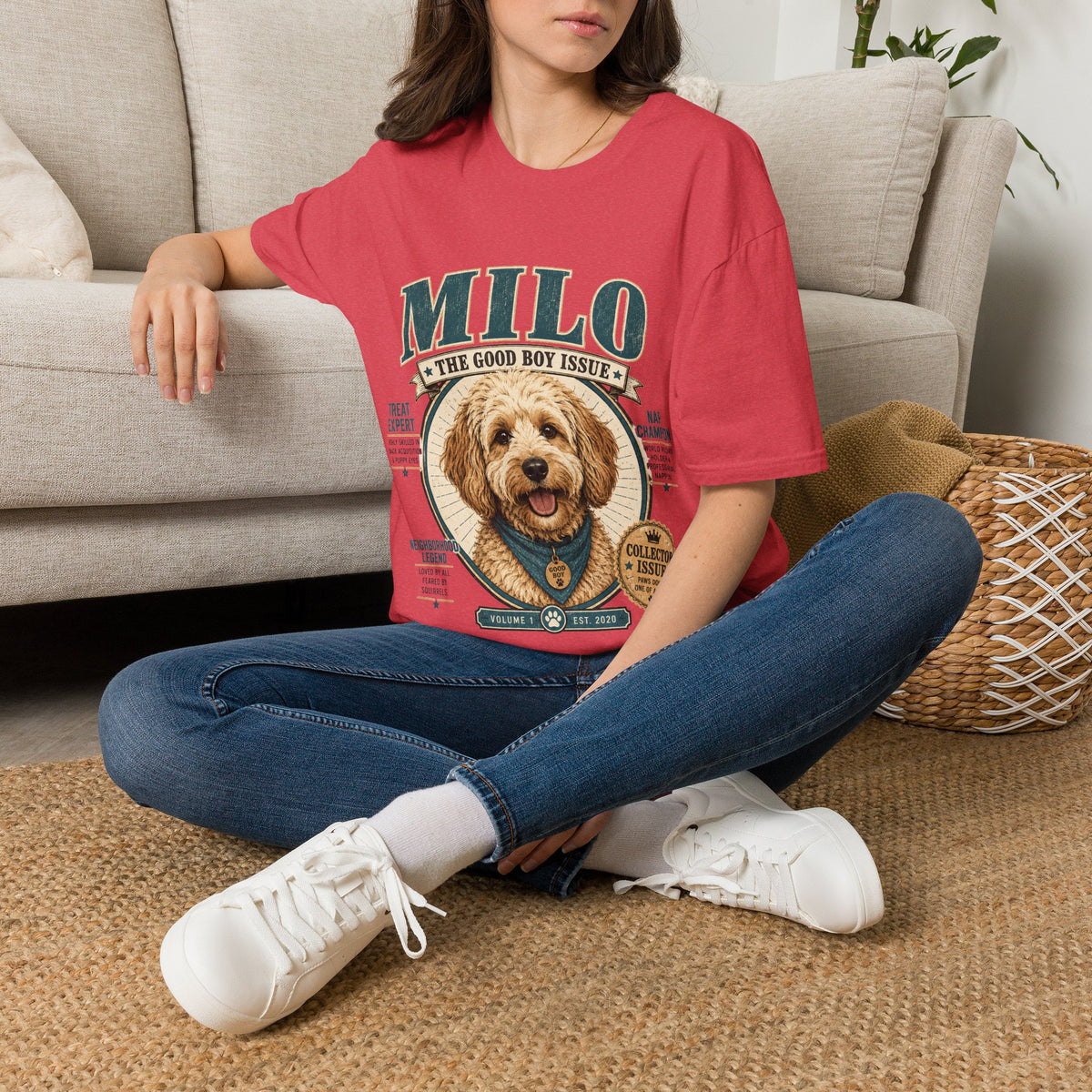 Milo 'The Good Boy Issue' T-Shirt — Cute Dog Portrait Tee