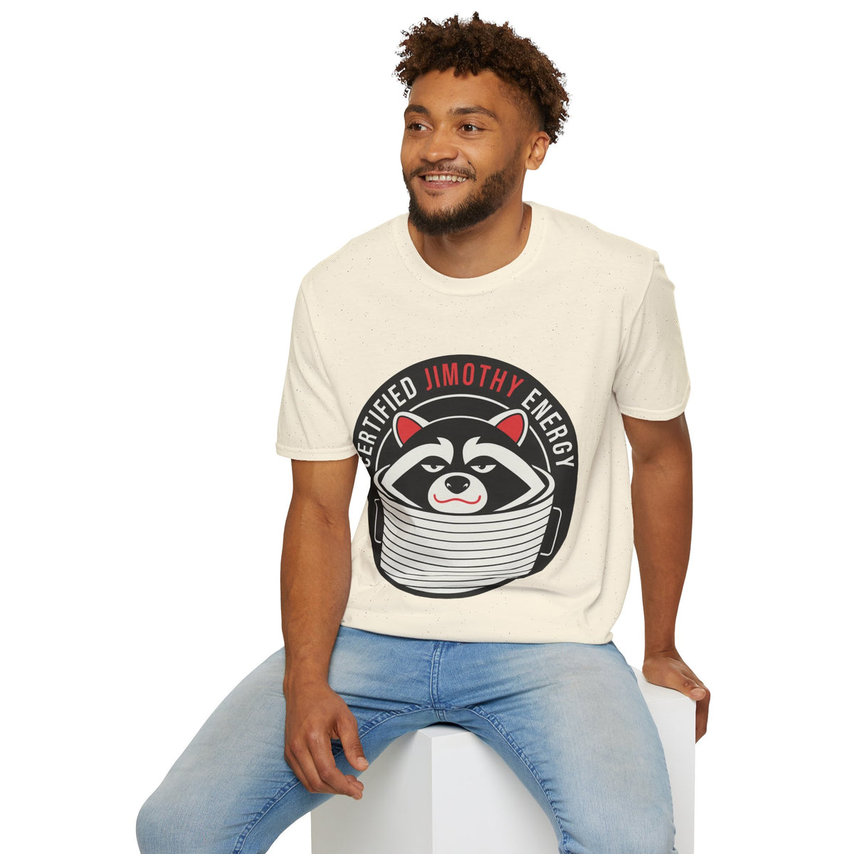 Jimothy Energy T-Shirt — Certified Raccoon Graphic Tee - Trending Now - August 2026