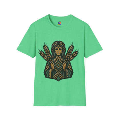 Harvest Goddess T-Shirt — Wheat Spirit Floral Pagan Shirt