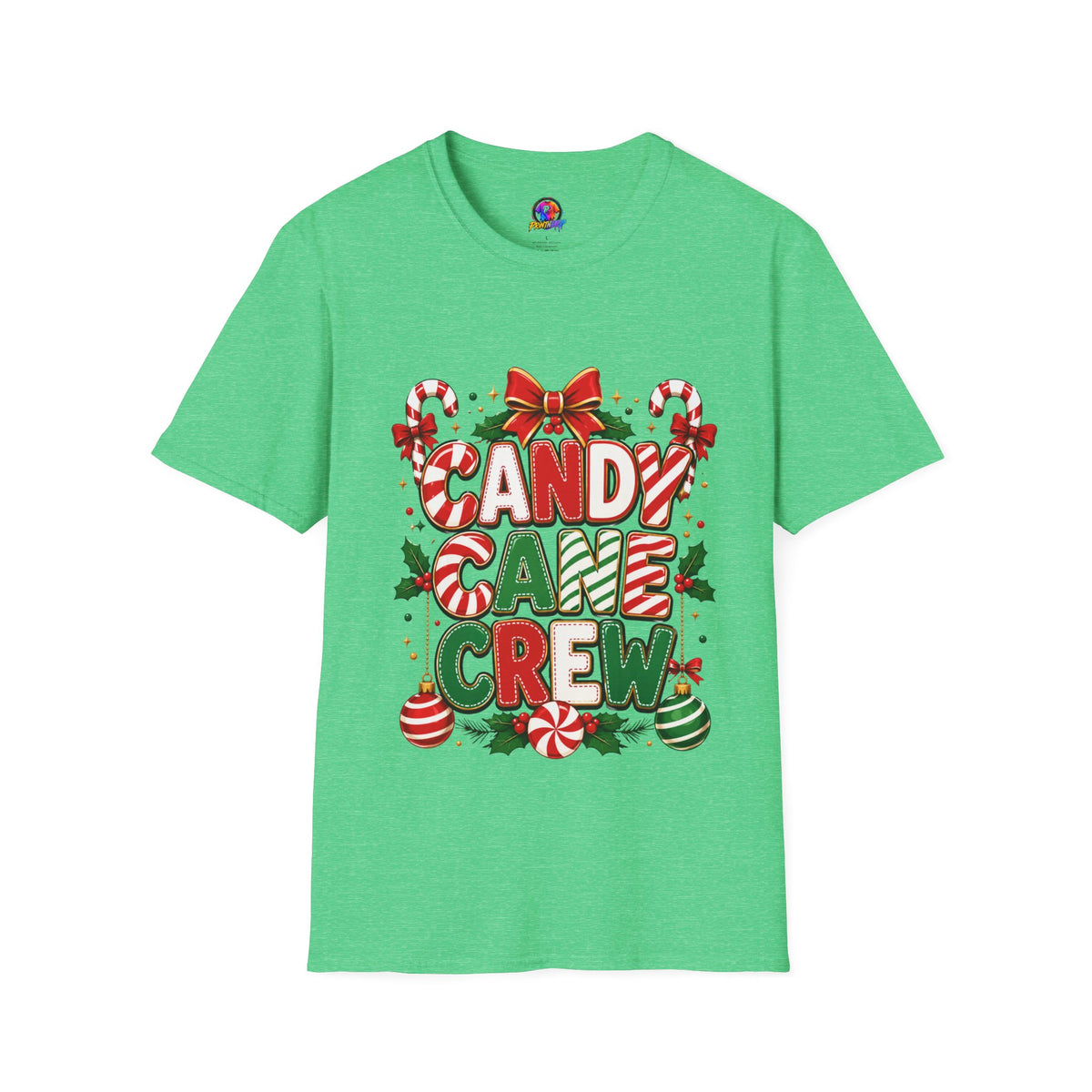 Candy Cane Crew T-Shirt — Festive Christmas Holiday Tee
