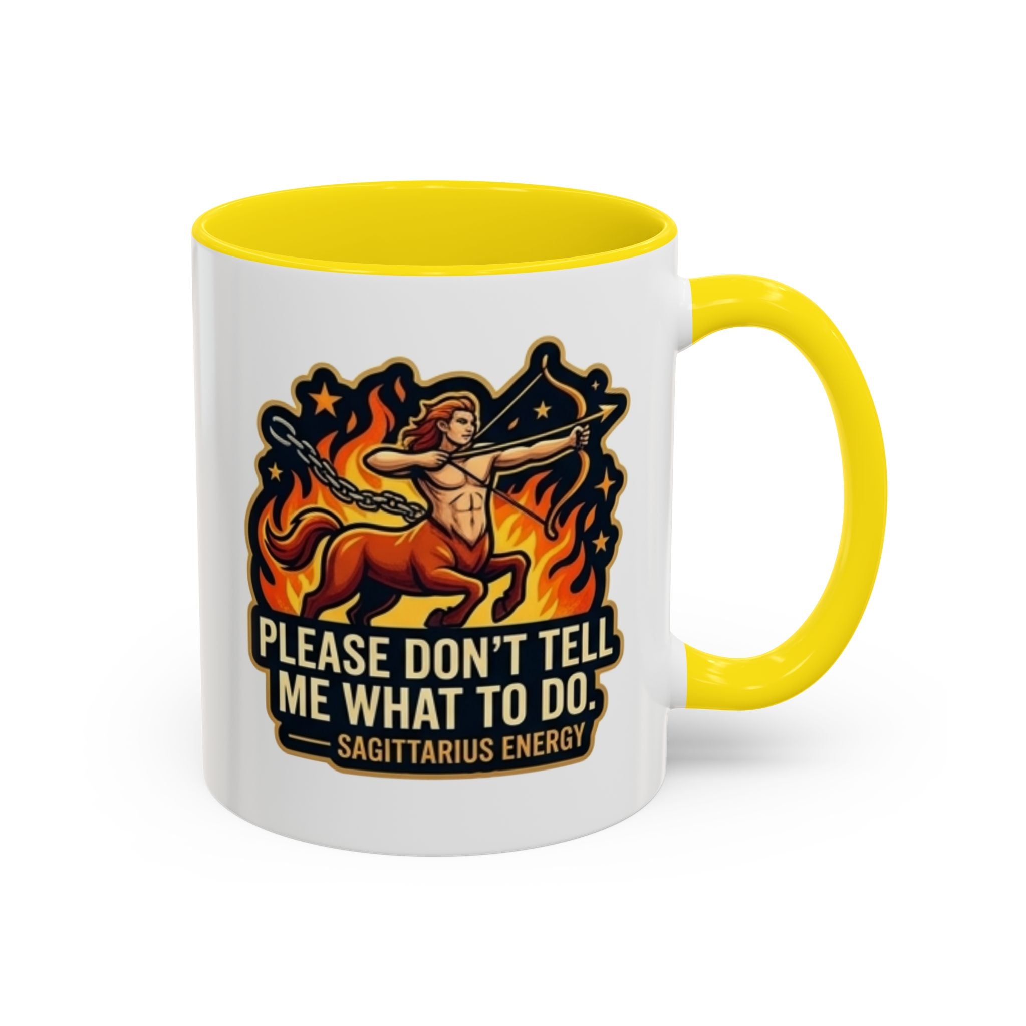 Sagittarius Coffee Mug — "Please Don't Tell Me What To Do" Zodiac Accent Mug (11/15oz)