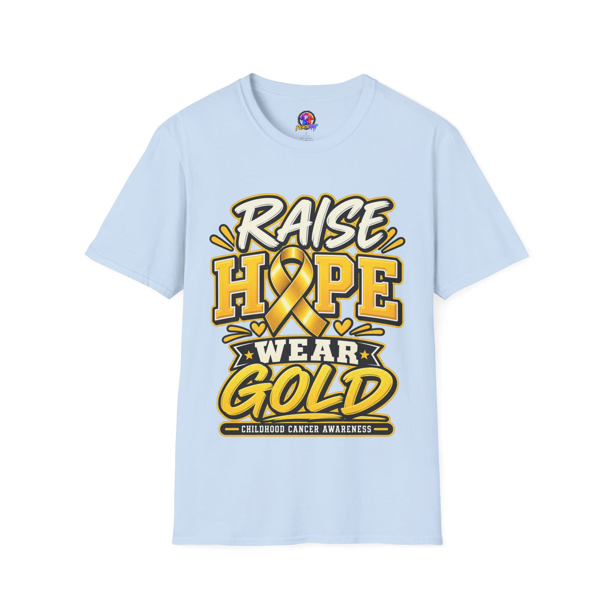 Raise Hope Wear Gold T-Shirt — Childhood Cancer Awareness