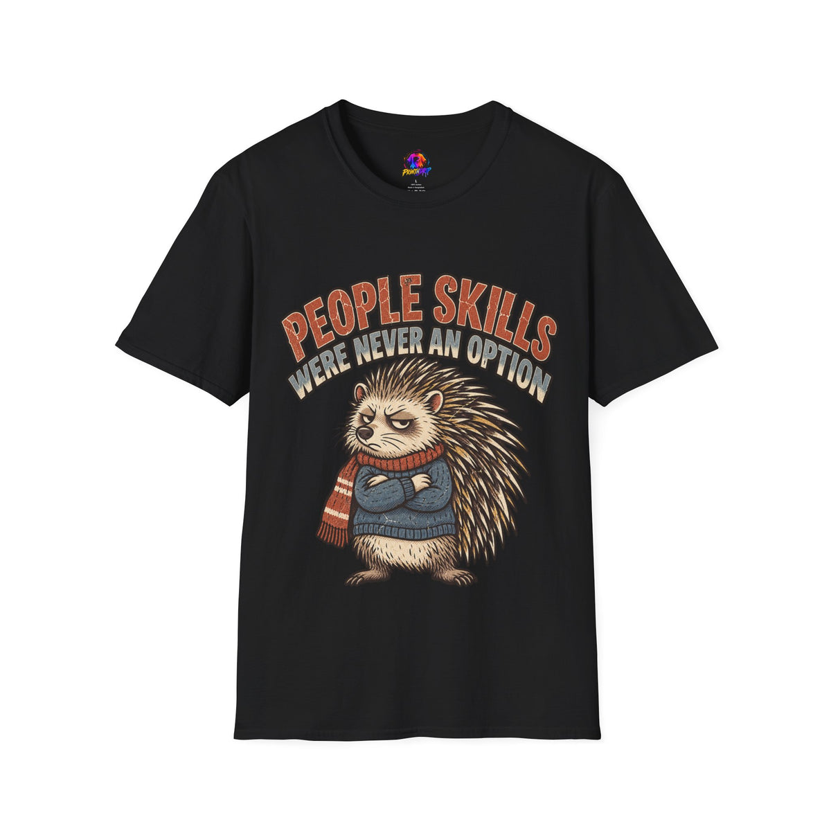 People Skills Were Never An Option T-Shirt — Funny Introvert Porcupine Graphic Tee