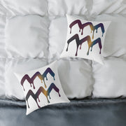 Aquarius Zodiac Dripping Rainbow Chevron Pillow — Colorful Geometric Throw Pillow