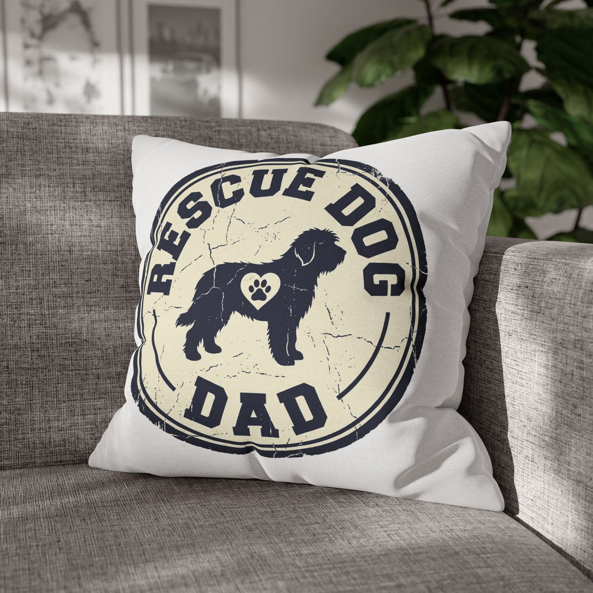 Funny Rescue Dog Dad Pillowcase