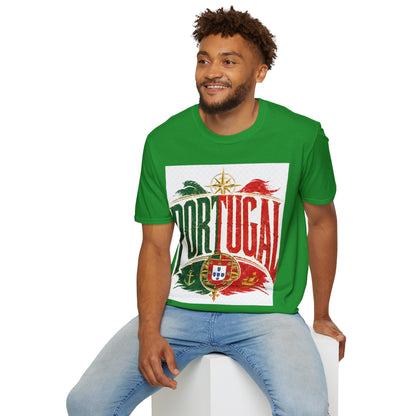 Portugal Vintage Compass T-Shirt — Retro Portuguese Flag Travel Tee