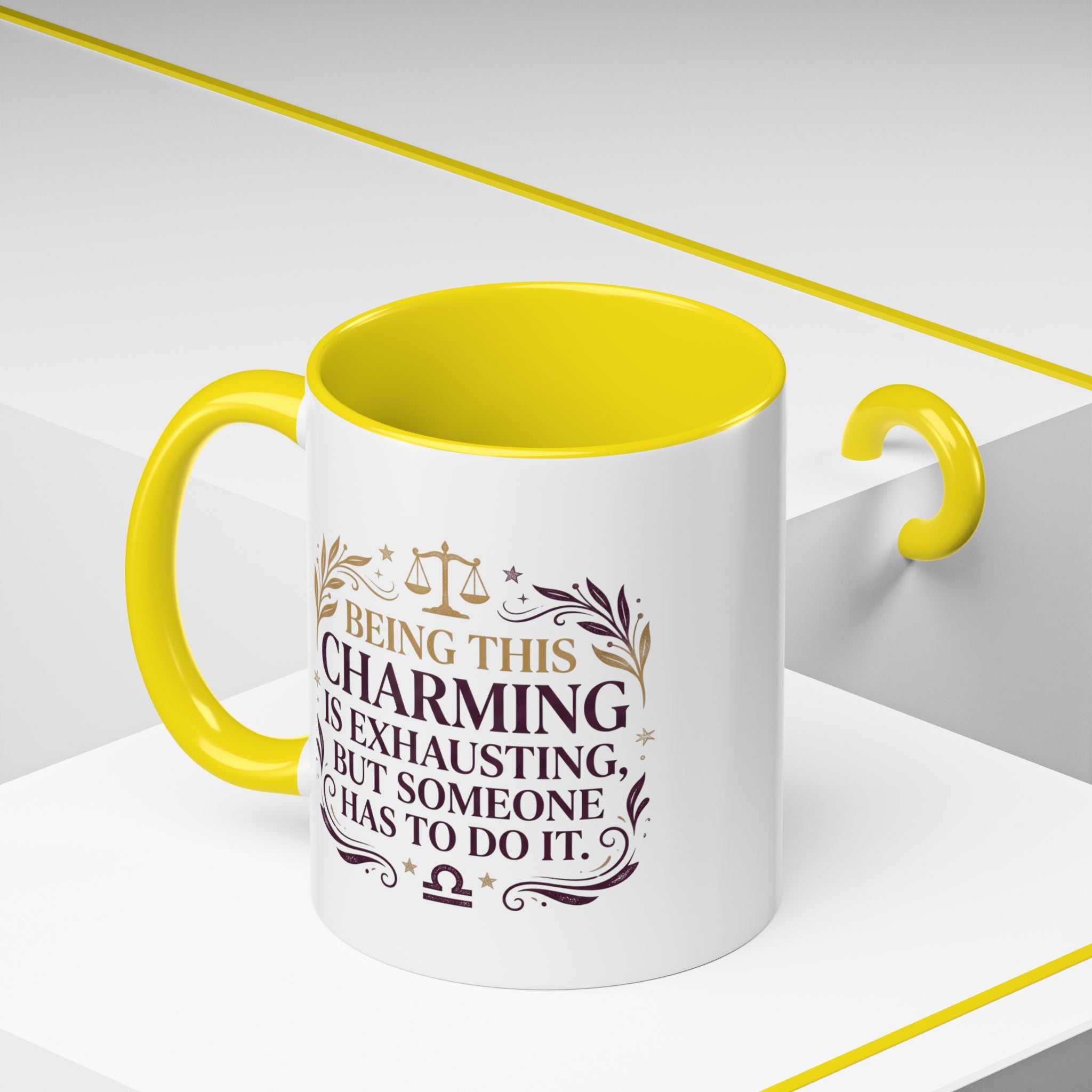 Libra Coffee Mug - "Being This Charming Is Exhausting" Astrology Zodiac Gift