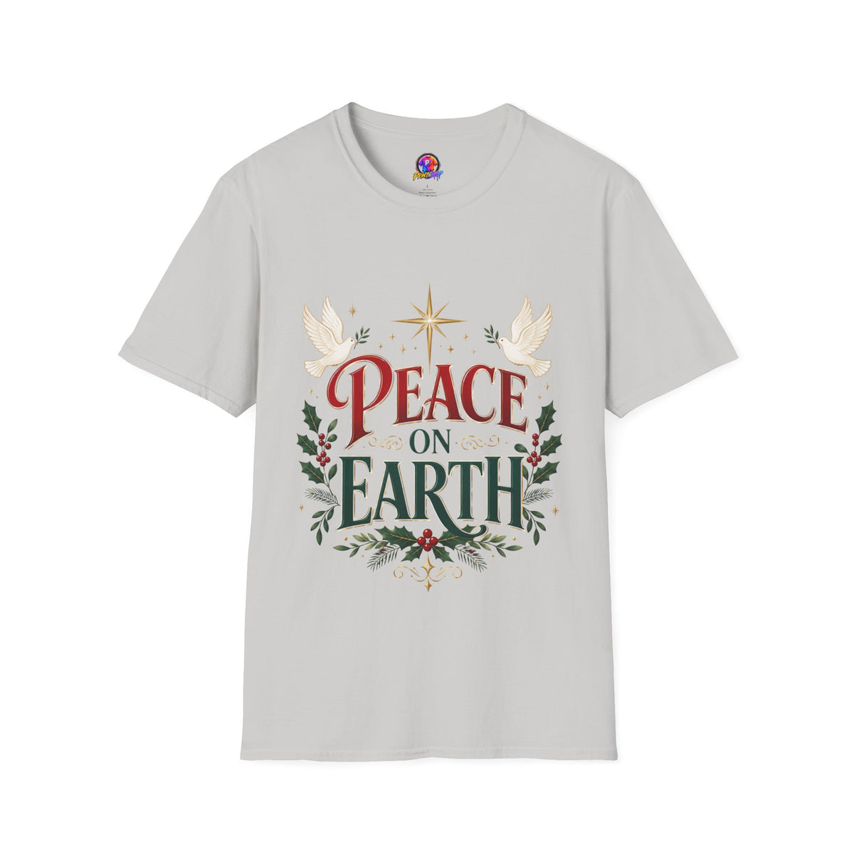 Peace on Earth T-Shirt — Holiday Dove & Star Christmas Tee