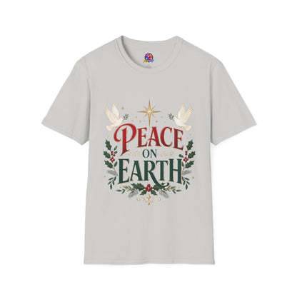 Peace on Earth T-Shirt — Holiday Dove & Star Christmas Tee