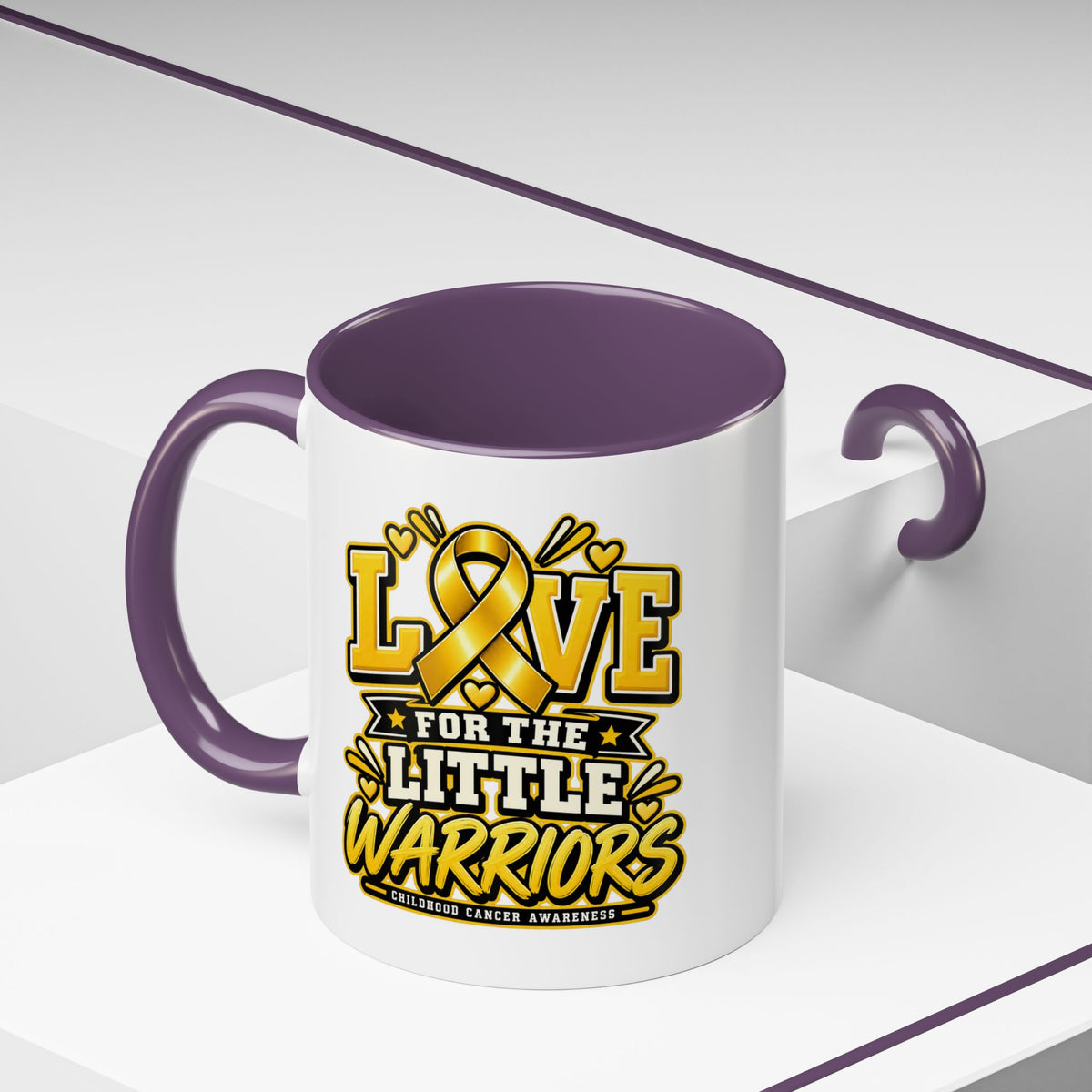 Coffee Mug — "Love for the Little Warriors" Childhood Cancer Awareness Accent Mug