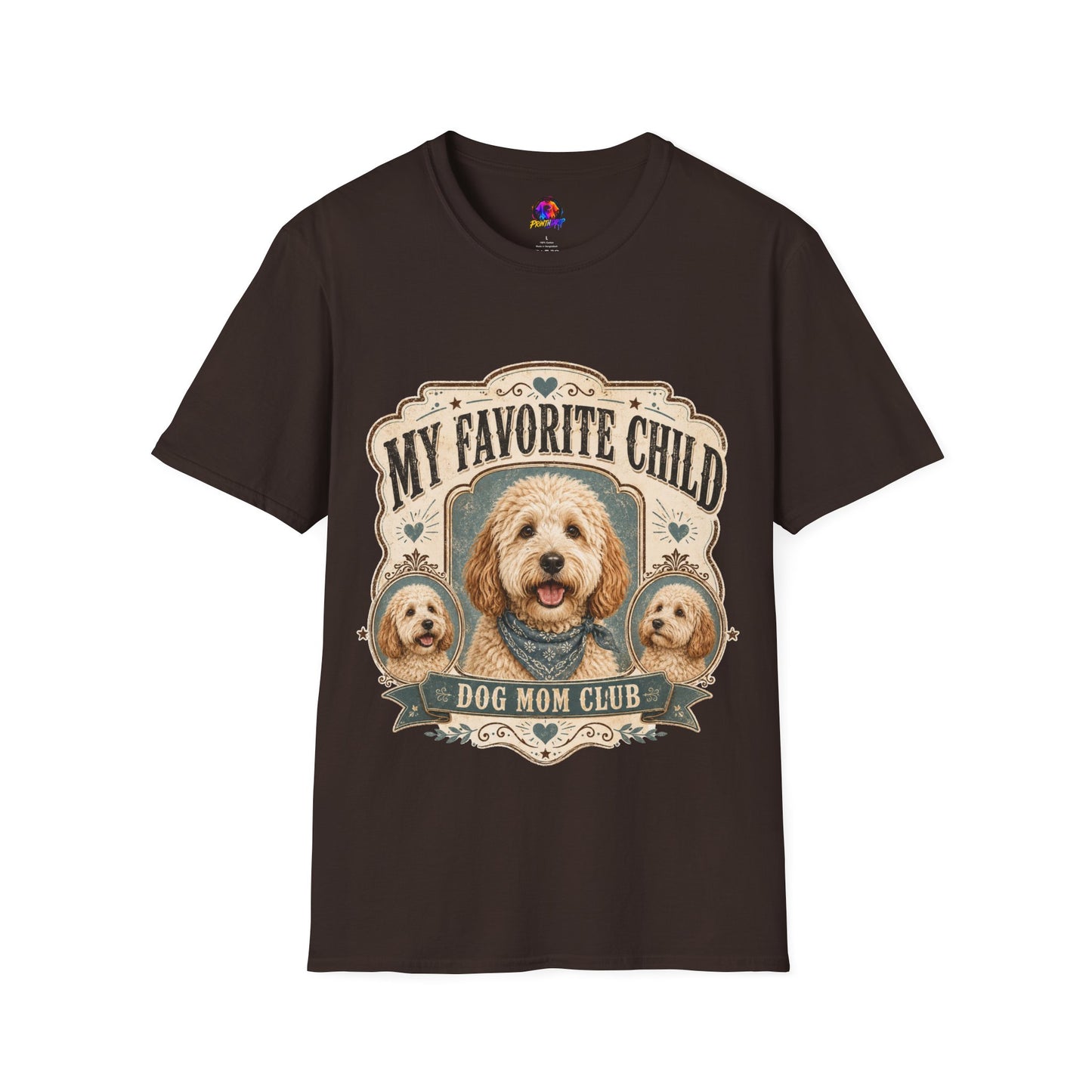 T-Shirt — "My Favorite Child" Dog Mom Club Graphic Tee