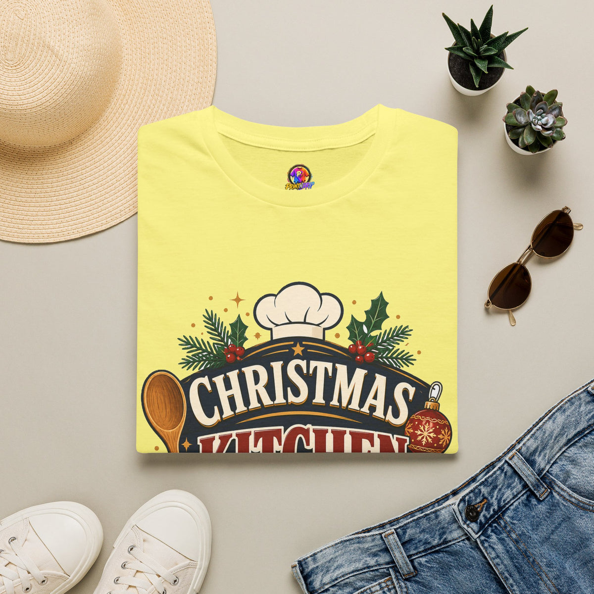 Christmas Kitchen Captain T-Shirt — Festive Holiday Cooking Tee