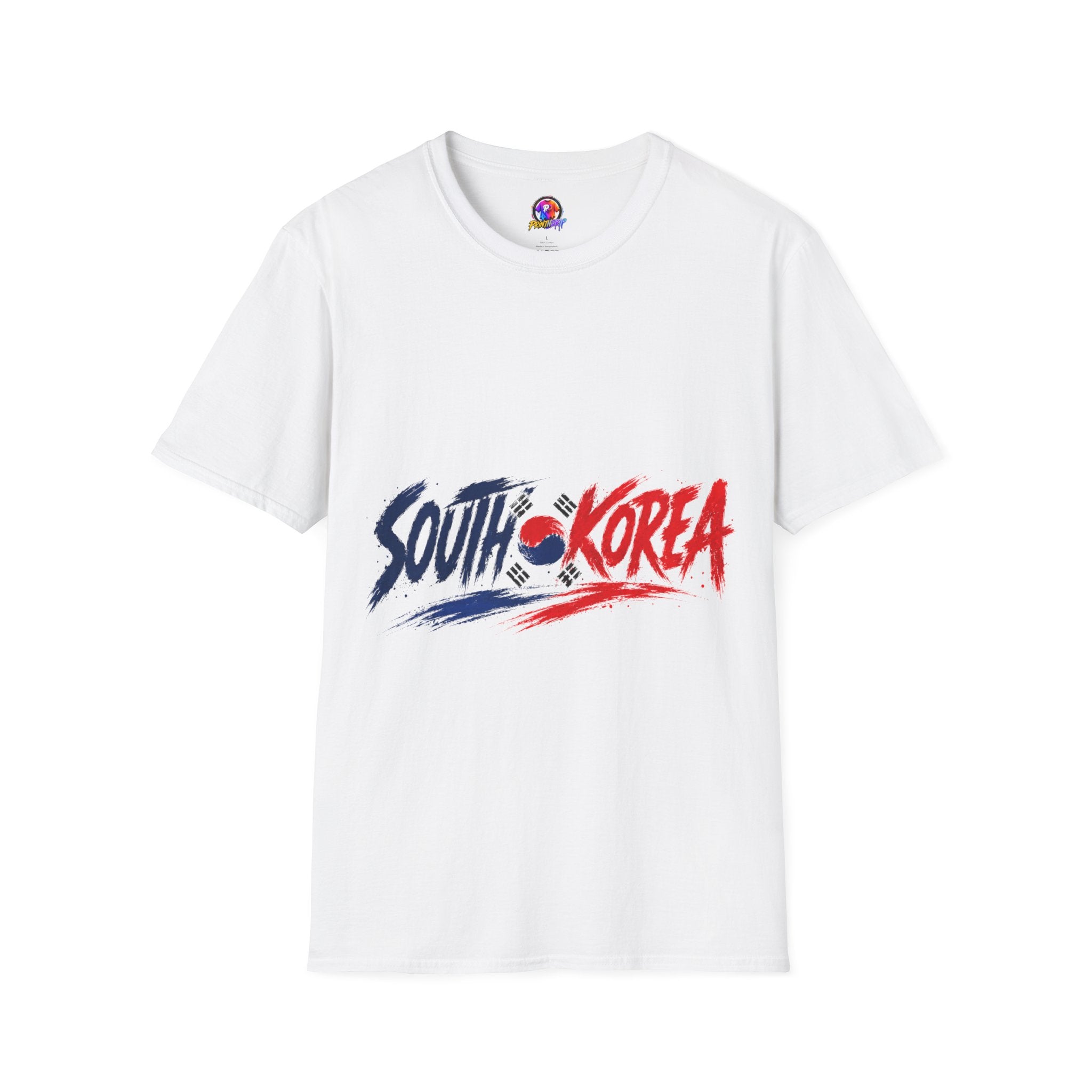 South Korea Flag Brushstroke T-Shirt — Patriotic Korean Travel Tee
