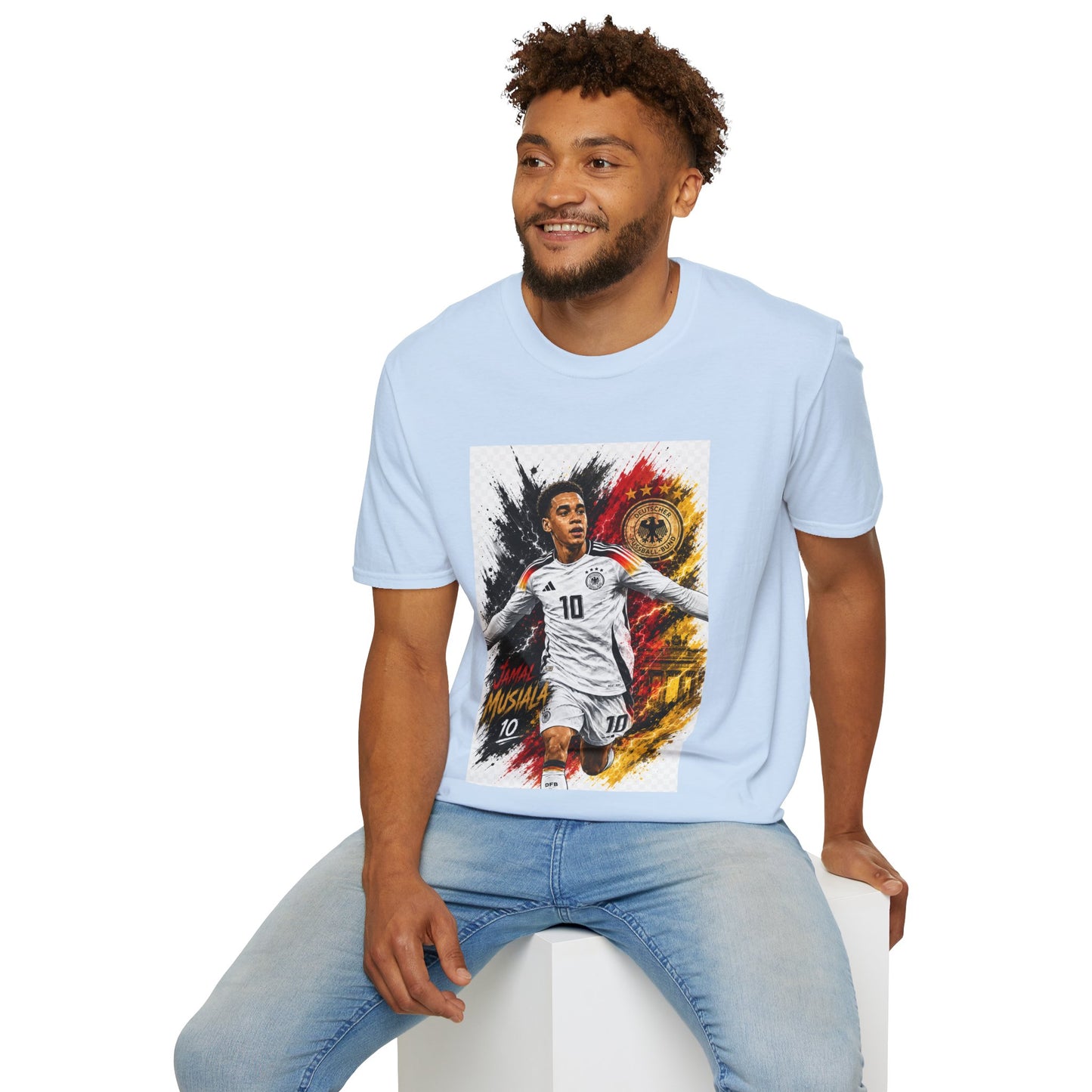 Germany Soccer Player Graphic T-Shirt — Jamal Musiala Germany Jersey Design