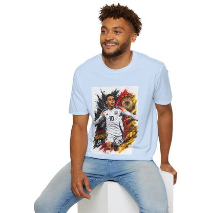 Germany Soccer Player Graphic T-Shirt — Jamal Musiala Germany Jersey Design