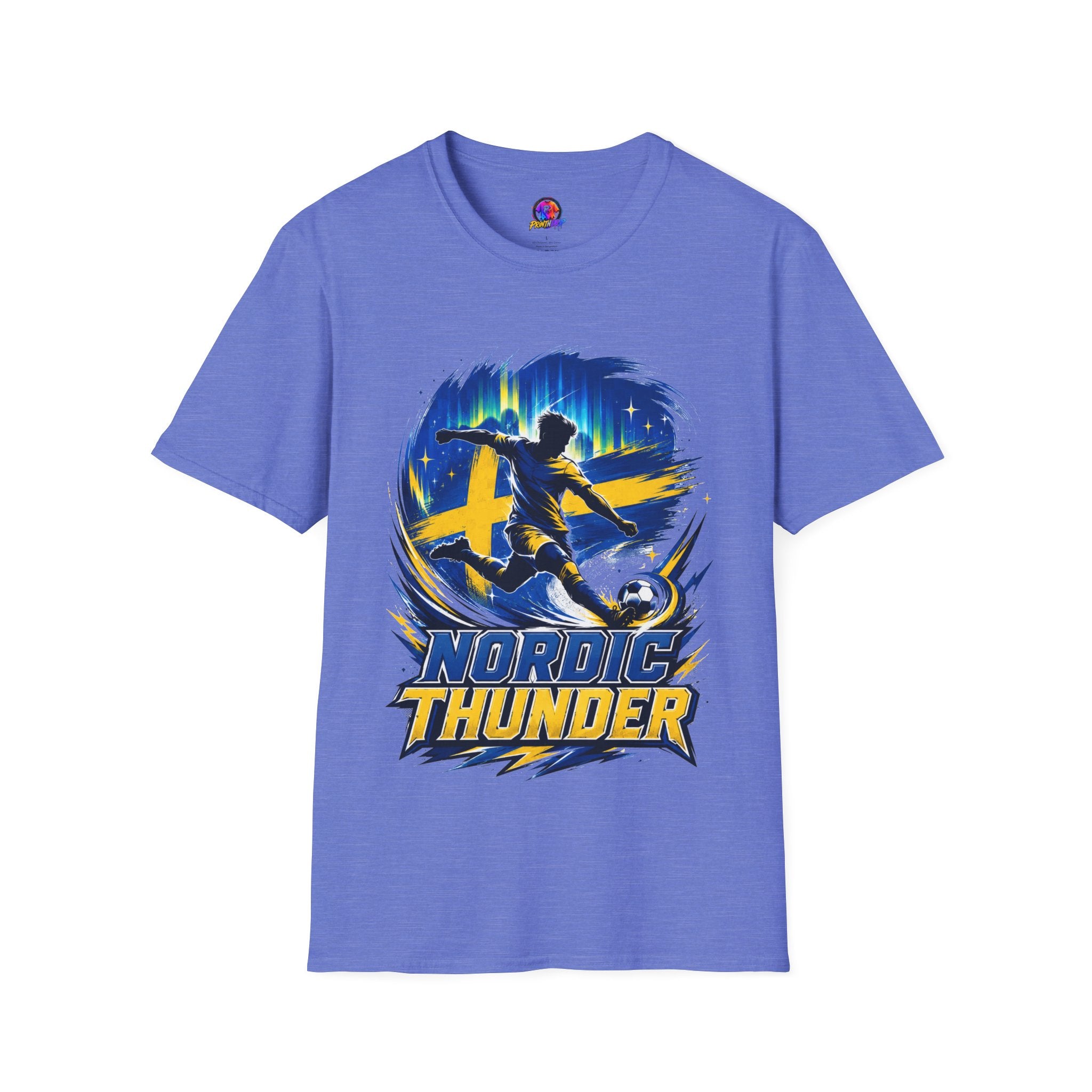 Sweden Nordic Thunder Soccer T-Shirt — Sweden Football Fan Tee