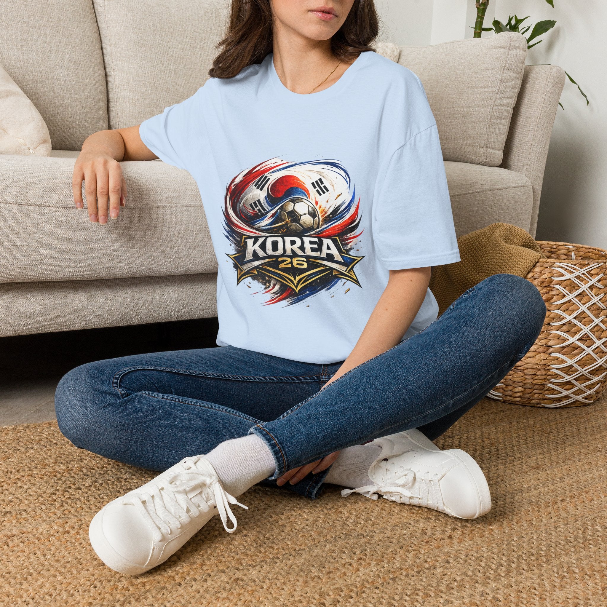 Korea Soccer T‑Shirt — Korea Football Crest Tee