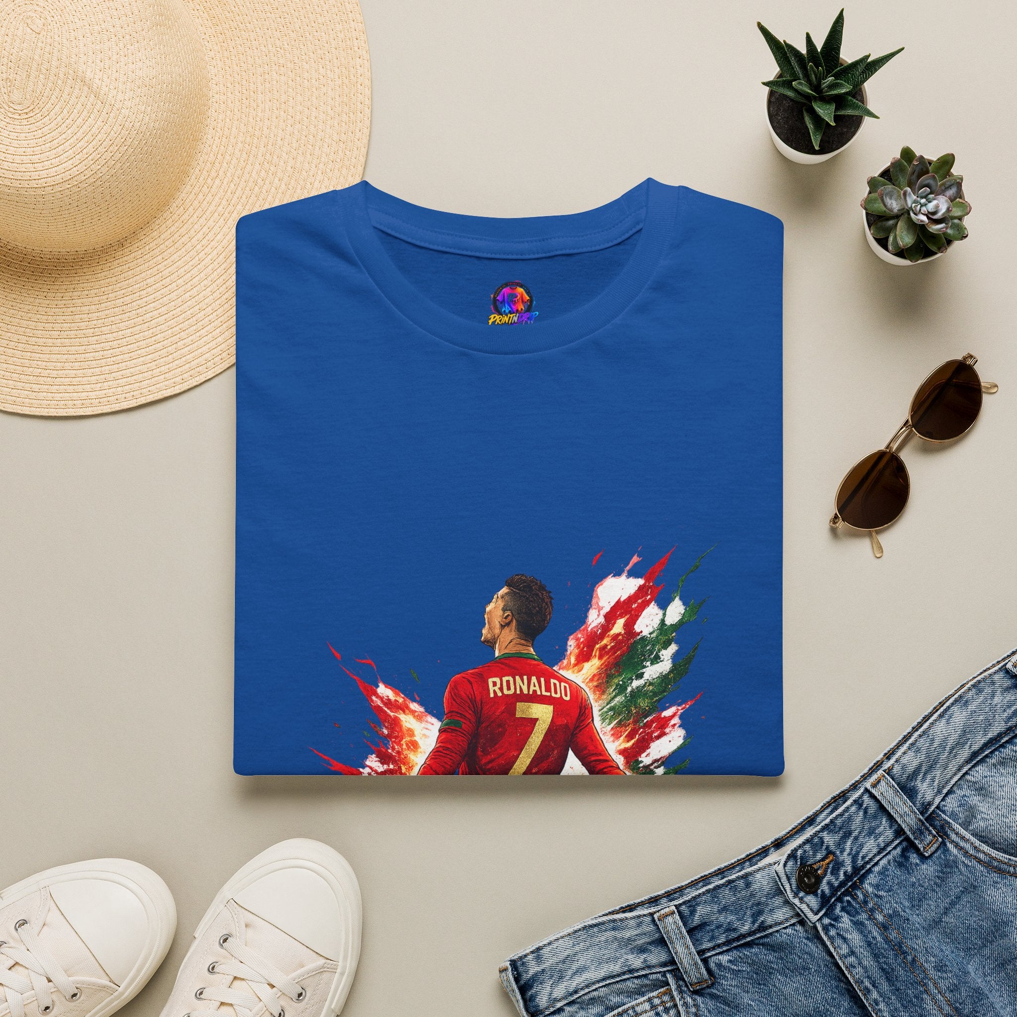 Portugal Soccer Player #7 Graphic T‑Shirt — Dynamic Portugal Fan Tee