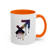 Sagittarius Drip Accent Coffee Mug — Zodiac Archer Horoscope Gift