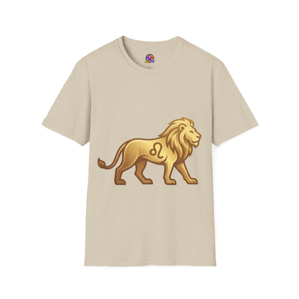 Leo Zodiac Lion T-Shirt — Gold Astrology Tee for Leo Birthdays & Zodiac Fans