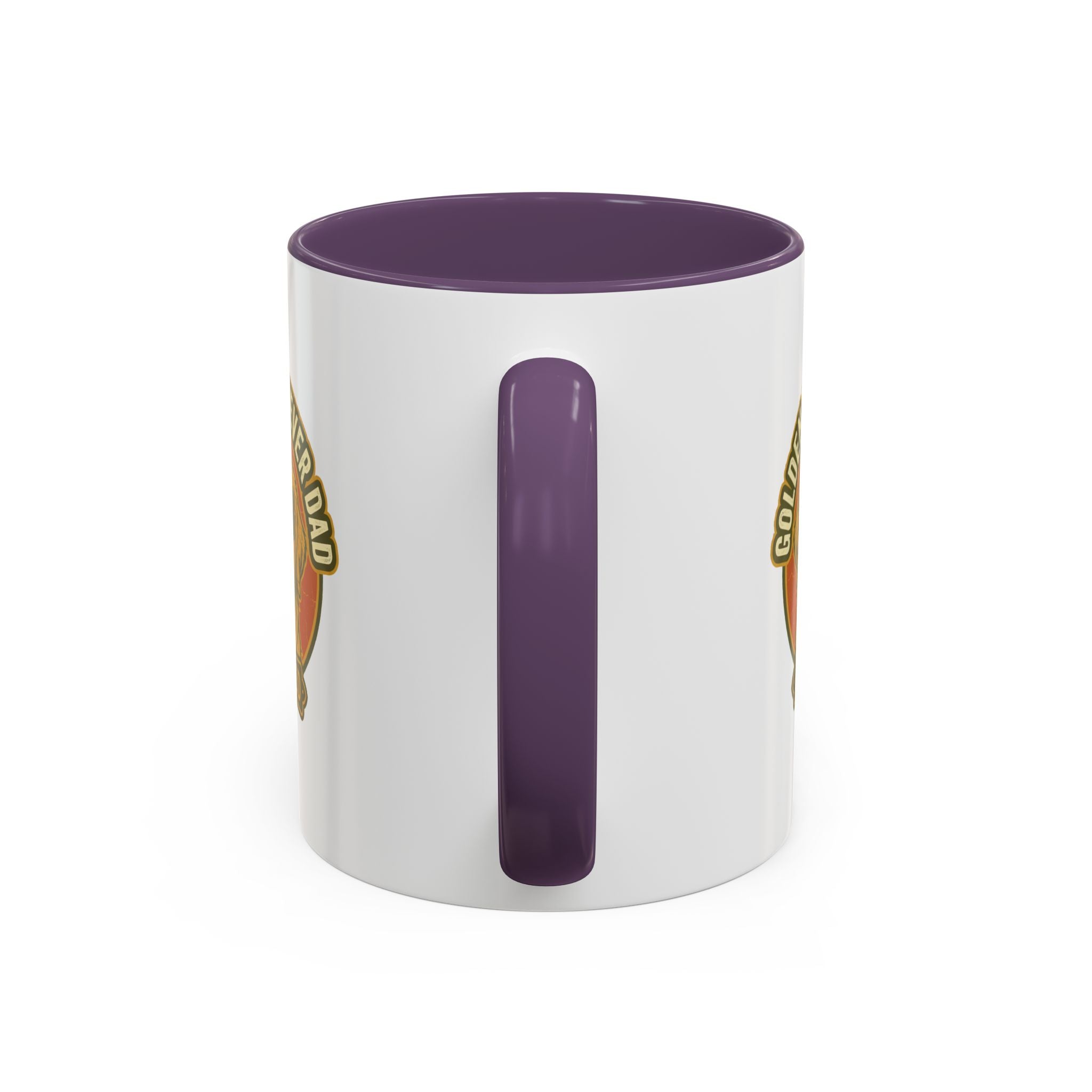 Funny Golden Retriever Dad Coffee Mug — "Certified" Dog Dad Accent Mug