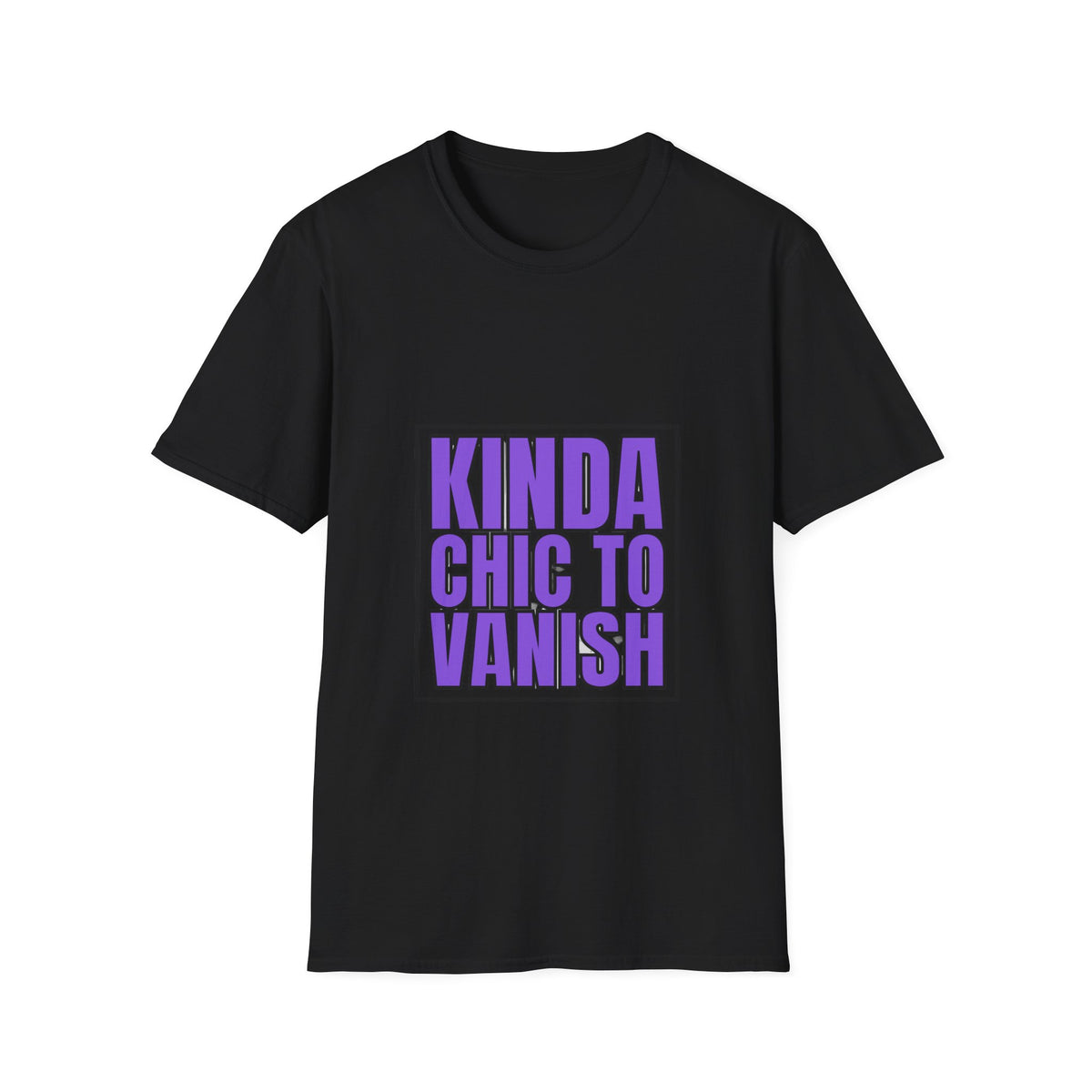 "Kinda Chic To Vanish" Bold Purple Typography Graphic Tee - Trending Now - September 2026
